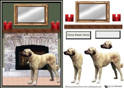 Anatolian Shepherd Dog Fire Place Scene