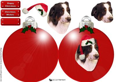 Australian Shepherd Dog Christmas Bauble