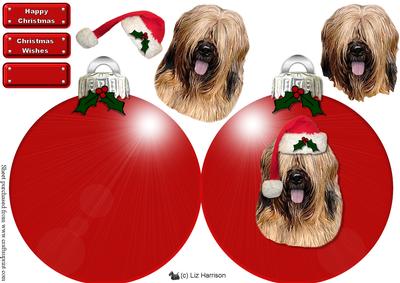 Briard Christmas Bauble