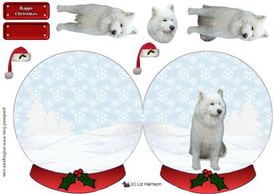Samoyed Christmas Snow Globe
