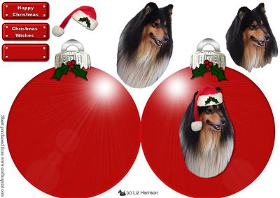 Collie Christmas Snow Globe