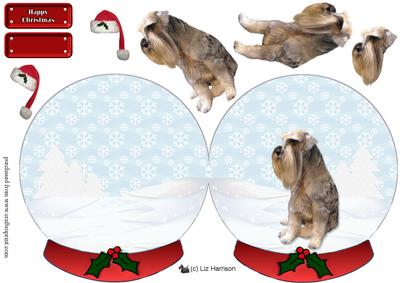 Schnauzer Christmas Snow Globe