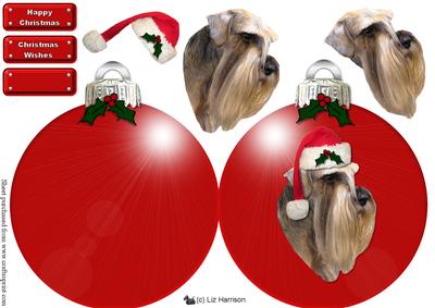 Schnauzer Christmas Bauble