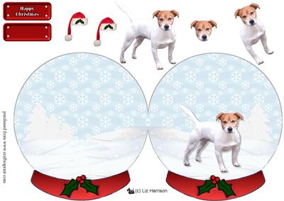 Jack Russell Terrier Christmas Snow Globe