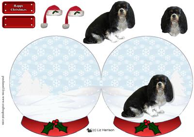 King Charles Spaniel Christmas Snow Globe