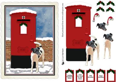 Fox Terrier,smooth,christmas Post Box Decoupage