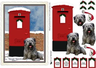Glen of Imaal Terrier Christmas Post Box Decoupage
