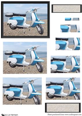 Scooter Beach Scene Pyramid