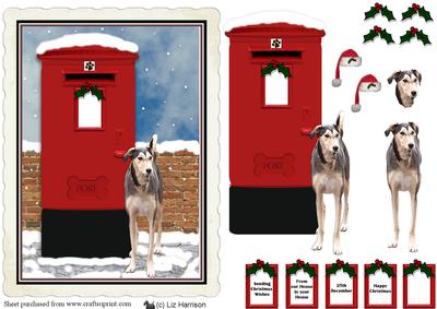 Sloughi Christmas Post Box Scene