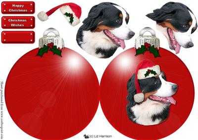 Bernese Mountain Dog Christmas Bauble