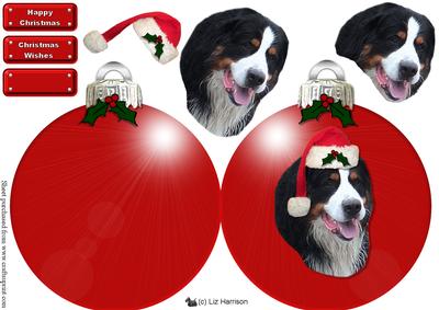 Bernese Mountain Dog Christmas Bauble
