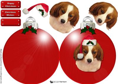 Kooikerhondje Dog Christmas Bauble Decoupage