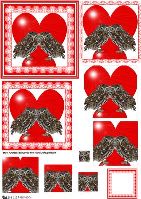 Romantic Little Owls Pyramid Sheet