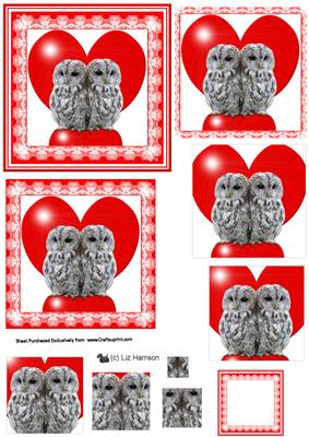 Romantic Cute Tawny Owls Pyramid Sheet