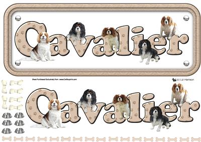 Cavalier King Charles Spaniel Name Sign 3D