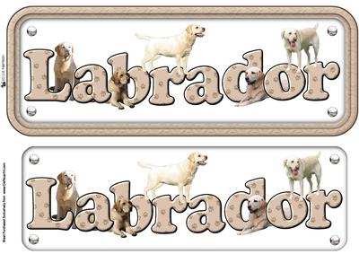 Golden Labrador Dog Sign