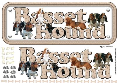 Basset Hound Name Sign 3D