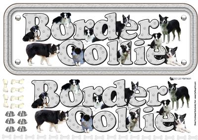 Border Collie Name Sign 3D