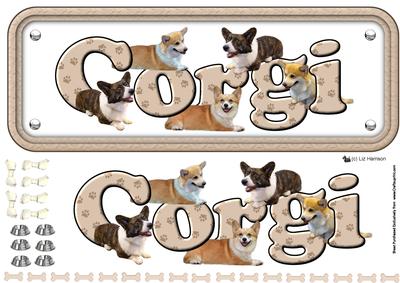 Corgi Name Sign 3D