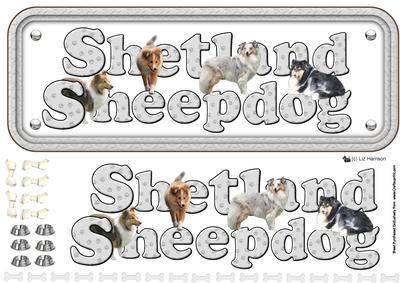 Shetland Sheepdog Name Sign 3D