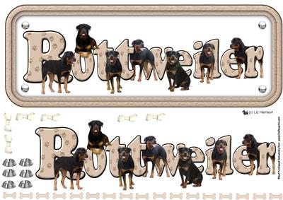 Rottweiler Name Sign 3D