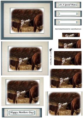 Hereford Cow & Calf Pyramid Sheet