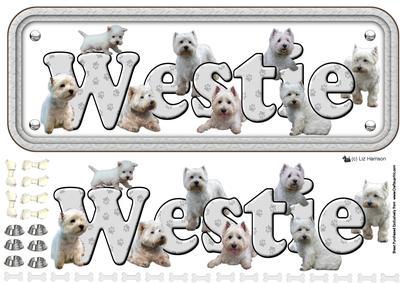 Westie Name Sign 3D
