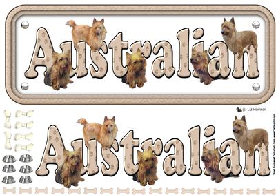 Australian Terrier Name Sign 3D