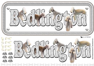 Bedlington Terrier Name Sign 3D