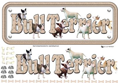 Bull Terrier Name Sign 3D