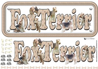 Fox Terrier Name Sign 3D