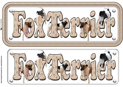 Fox Terrier ,smooth, Terrier Name Sign