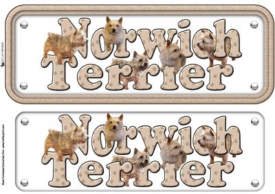 Norwich Terrier Name Sign