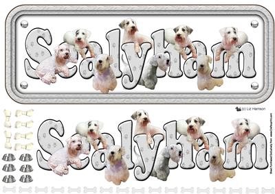 Sealyham Name Sign 3D Decoupage