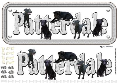 Patterdale Terrier Name Sign 3D Decoupage