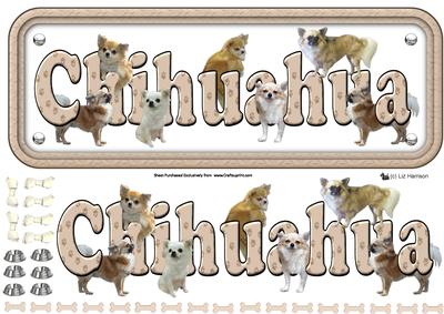 Chihuahua Name Sign 3D Decoupage