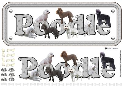 Toy Poodle Name Sign 3D Decoupage