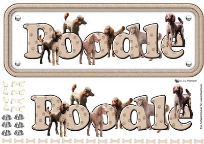 Standard Poodle Name Sign 3D Decoupage