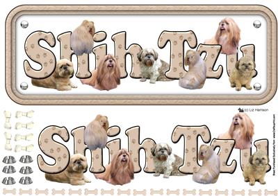 Shih Tzu Name Sign 3D Decoupage