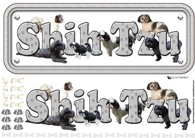 Shih Tzu Name Sign 3D Decoupage