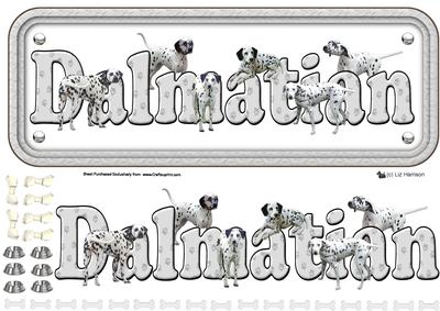 Dalmatian Name Sign 3D Decoupage