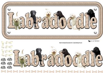 Labradoodle Name Sign 3D Decoupage