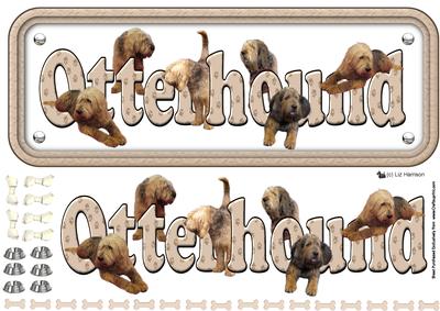 Otterhound Name Sign 3D Decoupage