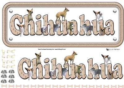 Chihuahua Name Sign 3D