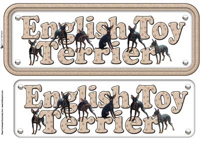 English Toy Terrier Name Sign