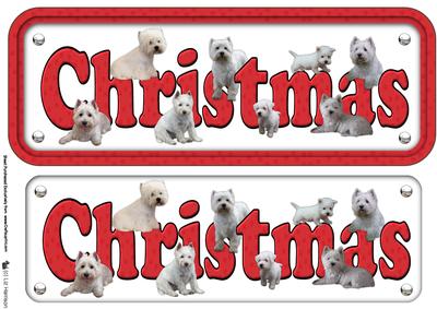 Westie Christmas Name Sign