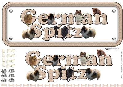 German Spitz Name Sign 3D Decoupage