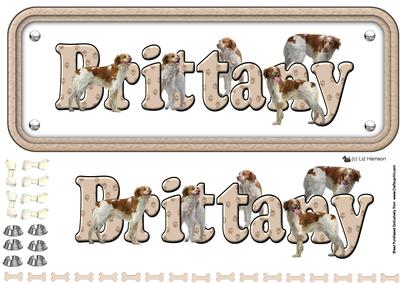 Brittany Name Sign 3D Decoupage