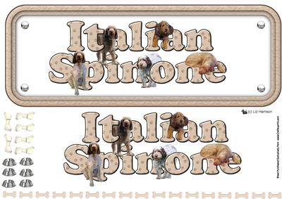 Italian Spinone Name Sign 3D Decoupage