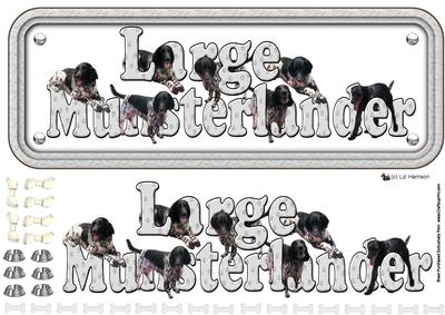 Large Munsterlander Name Sign 3D Decoupage